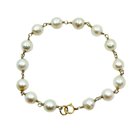 Baroque Mid-Century Japanese Saltwater Akoya Cultured Pearl...